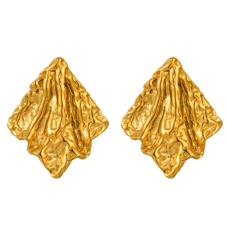 18K gold plated Stainless steel earrings, Intensity