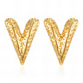 18K gold plated Stainless steel earrings, Intensity
