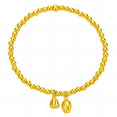 18K gold plated Stainless steel Flowers bracelet, Intensity