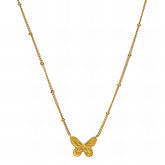 18K gold plated Stainless steel  butterfly necklace, Intensity