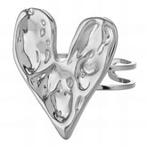 Stainless steel Heart finger ring, Intensity