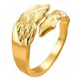 18K gold plated Stainless steel Wings finger ring, Intensity