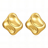 18K gold plated Stainless steel earrings, Intensity