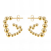 18K gold plated Stainless steel earrings, Intensity