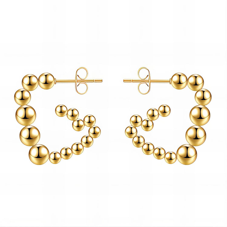 18K gold plated Stainless steel earrings, Intensity