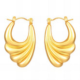 18K gold plated Stainless steel earrings, Intensity