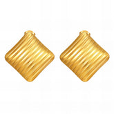 18K gold plated Stainless steel earrings, Intensity