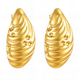 18K gold plated Stainless steel Teardrops earrings, Intensity