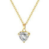 18K gold plated Stainless steel Heart necklace, Intensity