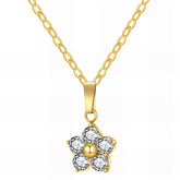 18K gold plated Stainless steel Flower necklace, Intensity