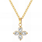 18K gold plated Stainless steel Flower necklace, Intensity