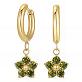 18K gold plated Stainless steel Flower earrings, Intensity