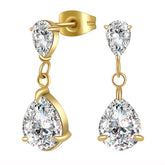 18K gold plated Stainless steel earrings, Intensity