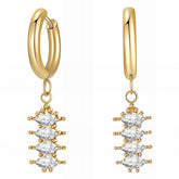 18K gold plated Stainless steel earrings, Intensity