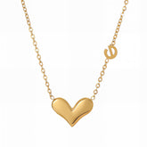 18K gold plated Stainless steel Heart necklace, Intensity