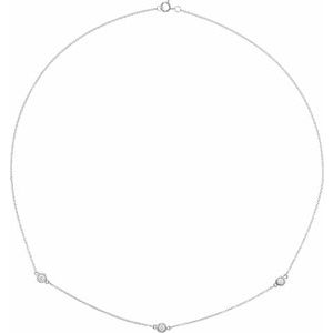 Bezel-Set Station Necklace