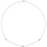 Bezel-Set Station Necklace