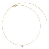 2ct Pear Shape Solitaire Lab Grown Diamond Wire Necklace