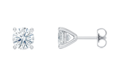 14k 4-Prong Martini Style Lab Grown Diamond Stud Earrings