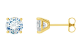 14k 4-Prong Martini Style Lab Grown Diamond Stud Earrings