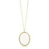 Reversible Oval Shape Diamond Locket