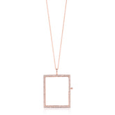 Reversible Rectangular Diamond Locket