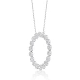 3/4 Ctw Cluster Diamond Circle Pendant