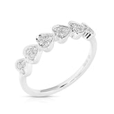 Diamond Heart Shape Motif Ring