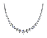 14k Lab Grown Diamond Graduated Tennis Necklace