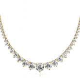 14k Lab Grown Diamond Graduated Tennis Necklace