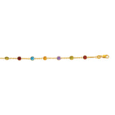14K Gold Semi-Precious Anklet