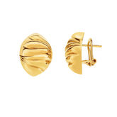 14K Gold Polished Omega Back Earring