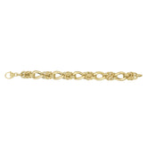14K Gold Twisted Oval Knot Heritage Link Bracelet