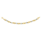 14K Gold Triple Bar Station Heritage Link