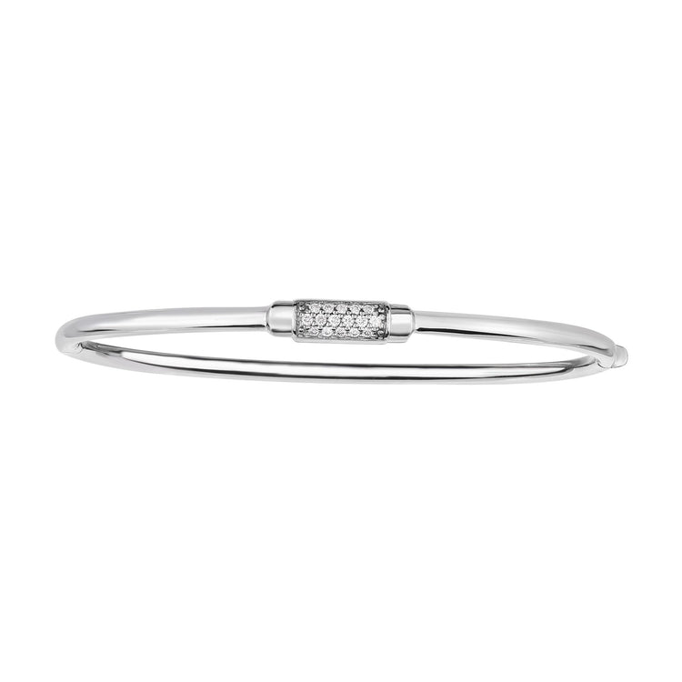 14K Gold .14ct Diamond Heritage Bangle