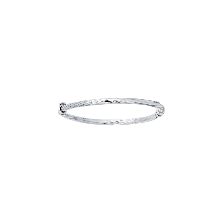 14K Gold Polished Twist Children's Bangle