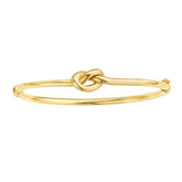 14K Gold Polished Puffed Love Knot Bangle