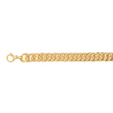 14K Gold Reversible & Double Link Bracelet