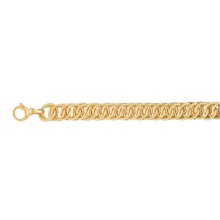 14K Gold Reversible & Double Link Bracelet