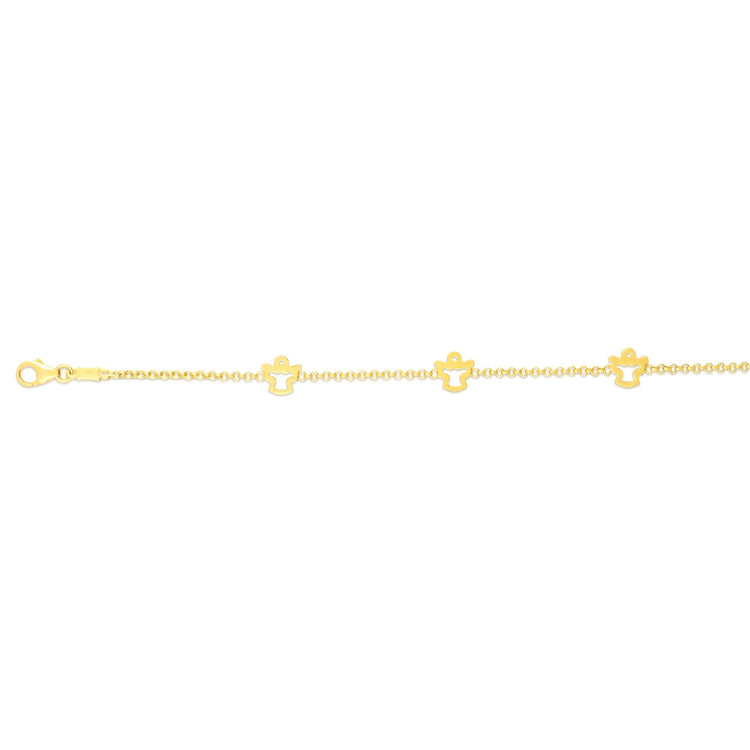 14K Gold Angel Bracelet