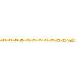 14K Gold Fancy Box Link Bracelet