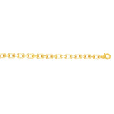 14K Gold Polished Square Beveled Edge Link Chain