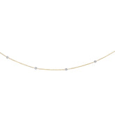 14K Gold .25ct Diamonds by the Yard Necklace