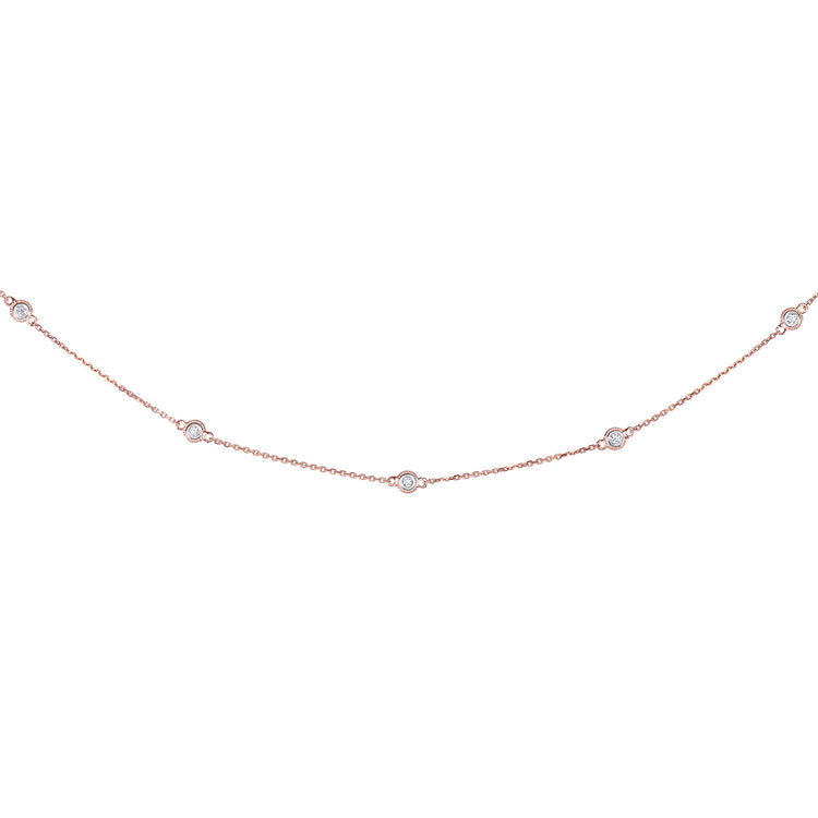 14K Gold .25ct Diamonds by the Yard Necklace