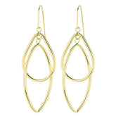 14K Gold Interlocking Multi-Layered Dangle Earring