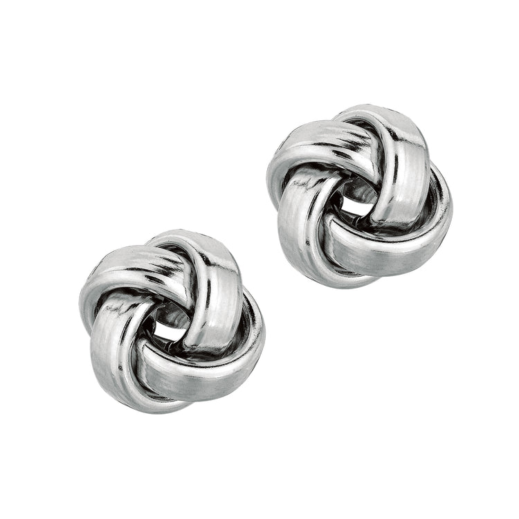 14K Gold Medium Polished Love Knot Stud Earring
