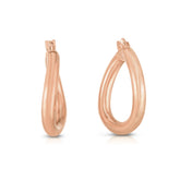 14K Gold Freeform Hoop Earring