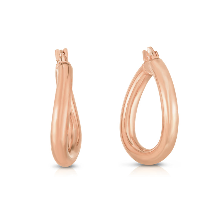 14K Gold Freeform Hoop Earring