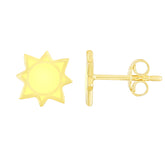 14K Sunburst Enamel Earrings