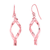 14K Gold Swirl Freeform Earring